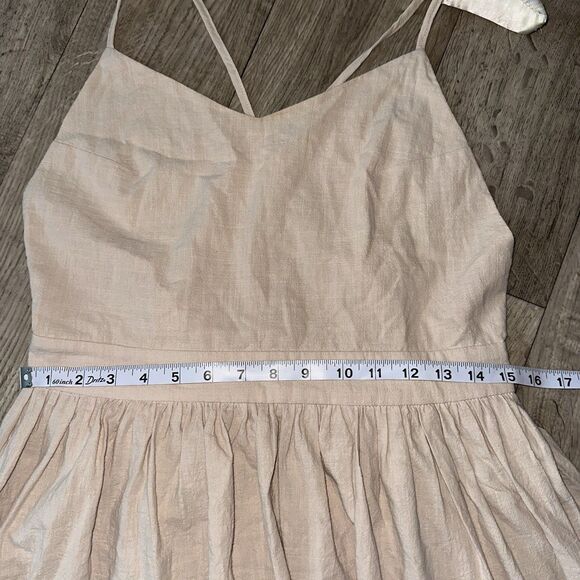 Comense Cotton And Linen Breathable Strap High Waist Dress Vacation Long Maxi M - Picture 8 of 8